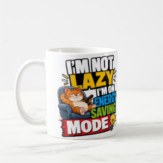 Café Modo de ahorro de energía Gato Perezoso Taza diver