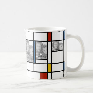 Café Mondrian inspiró la taza de la plantilla de la