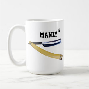 CAFÉ MONOGRAMED AJUSTADO DE HOMBRES QUE AFEITA LA TAZA