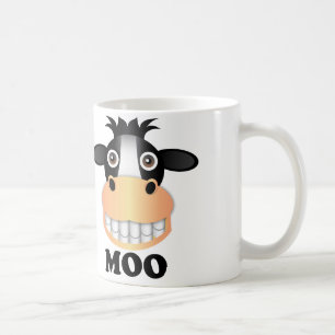 Café MOO - Blanco  blanco clásico de la taza de 11