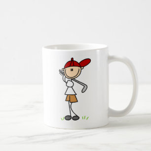 Café Muchacho que balancea su taza del club de golf