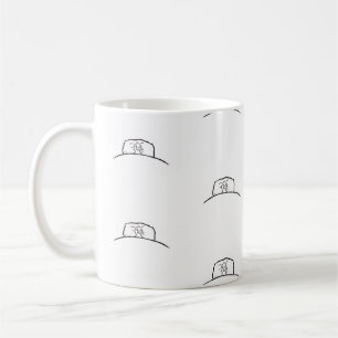 Café Mugre de pato, pato en la taza de la cama. Mugre d