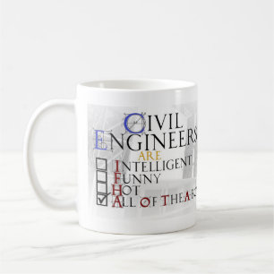Café Mujer de la taza del ingeniero civil