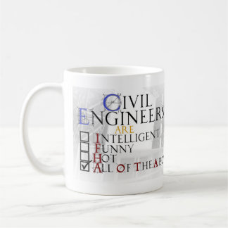 Café Mujer de la taza del ingeniero civil