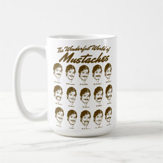 Café Mundo maravilloso de la taza de los bigotes