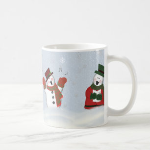 Café Muñecos de nieve cantantes obra clásica taza de