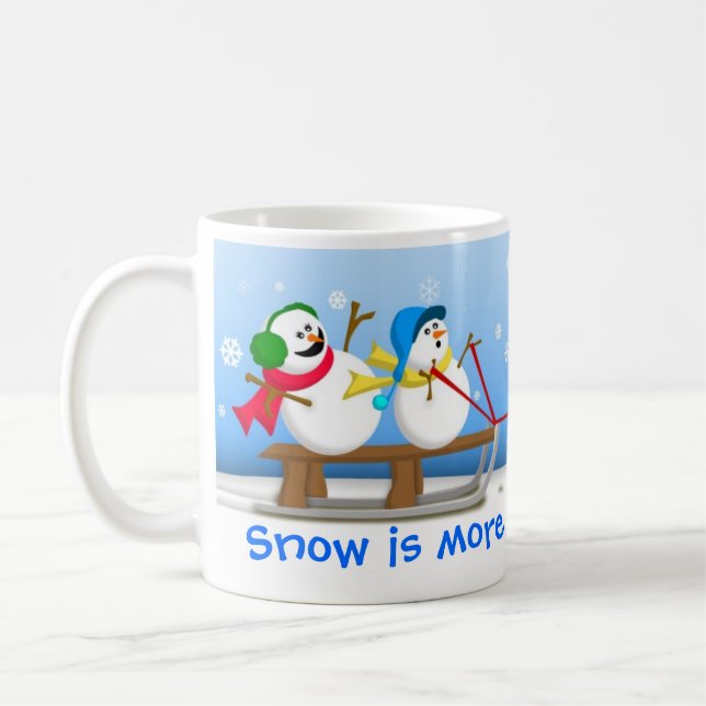 Café Muñecos de nieve Sledding la taza (Izquierda)