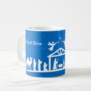 Café Nace un Rey - Taza de escena de la Natividad
