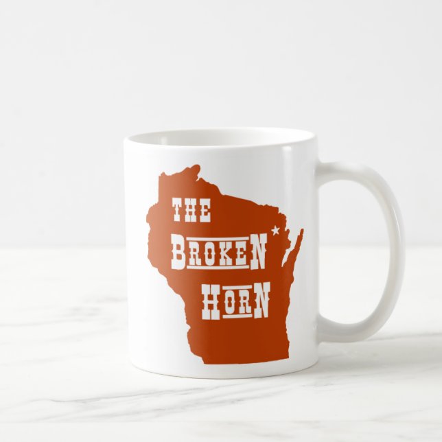 Café naranja quebrado de la taza del cuerno (Derecha)