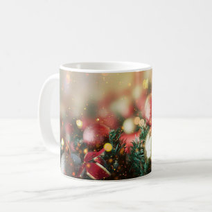 Café Navidades ornamentos decorativos de la taza de Nav
