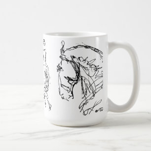 Café Negro de la taza de los caballos del Dressage