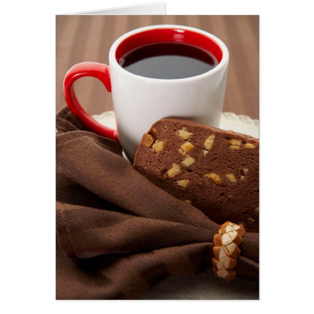 Café negro y Biscotti (Frente)