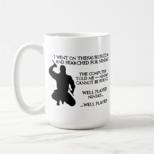 Café Ninja del Tesauro Taza de Ninja Divertida