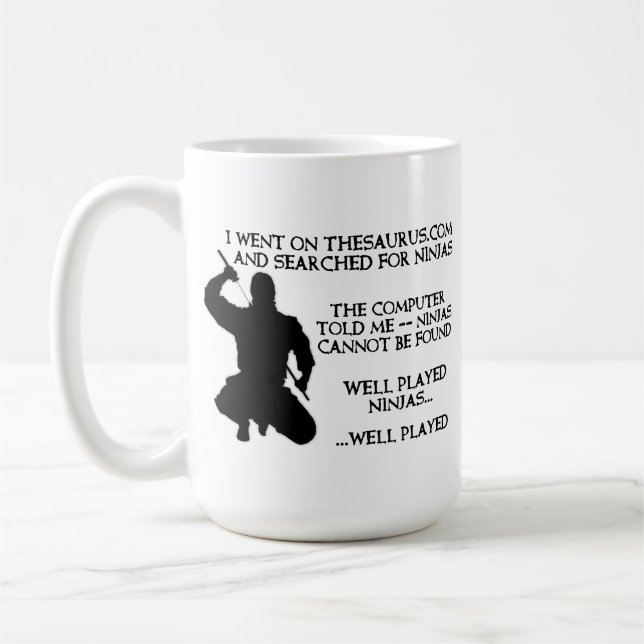 Café Ninja del Tesauro Taza de Ninja Divertida (Izquierda)