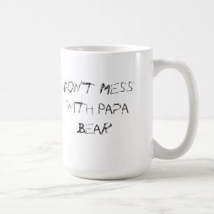 Café No ensucie con la taza del oso de la papá