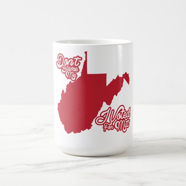 Café No me culpe, yo votó por la taza de Mitt Romney WV (Centro)