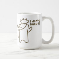 No sé la taza de la vaca del dibujo animado