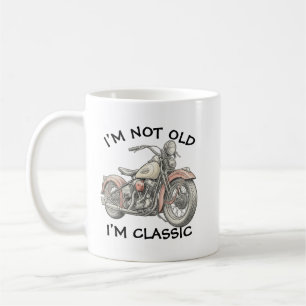 Café No soy viejo, soy taza de motocicleta clásica para