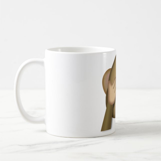 Café No vea ninguna taza malvada de la emoji (Izquierda)