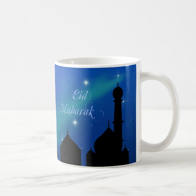 Café Noche mágica de Eid - taza islámica del saludo (Derecha)