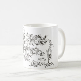 Café Noir barroco - Diseño de taza con ornamental oscur