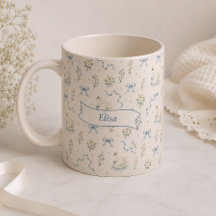 Nombre personalizado Taza de Lago de los Cisnes El