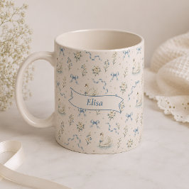 Café Nombre personalizado Taza de Lago de los Cisnes El