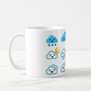 Café Nube linda, Kawaii, taza de Manga