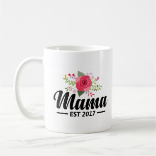 Café Nueva mamá Est 2017 de la taza de la mamá con la