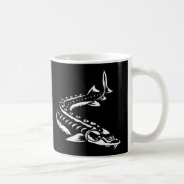 Café NUEVA taza negra tribal de Scutes