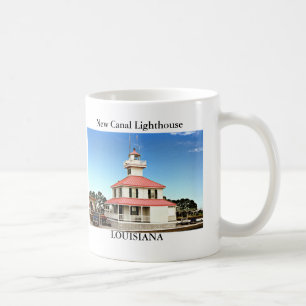 Café Nuevo faro del canal, taza de Luisiana