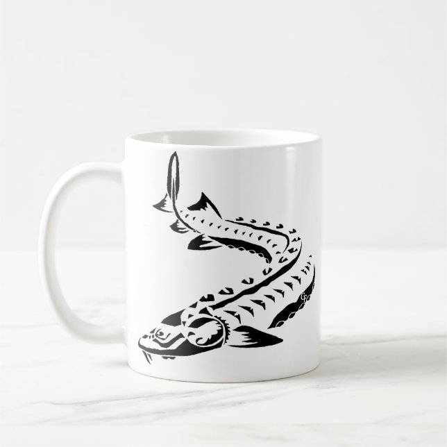 Café NUEVO tribal - taza doble de Scutes (Izquierda)