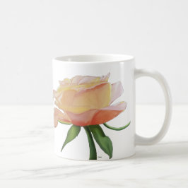 Café Oler la taza de la obra clásica de los rosas