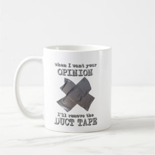 Café Opinión de Cinta Adhesiva Taza Divertida Humor