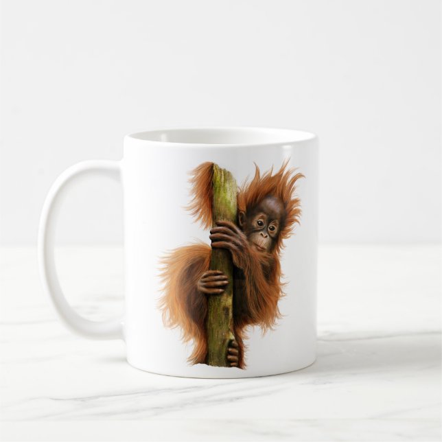 Café Orangután taza de la obra clásica de 11 onzas (Izquierda)