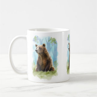 Café Oso marrón, taza de oso pardo para la decoración d