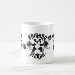 Café - Panda linda del levantamiento de pesas - taza
