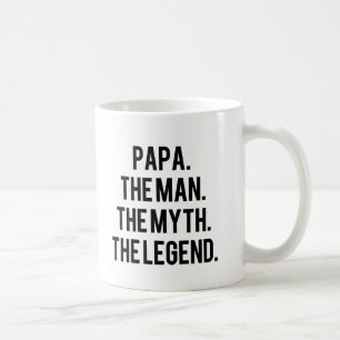 Café Papá el hombre el mito la taza divertida de la