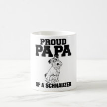 Papá orgullosa de una taza del Schnauzer