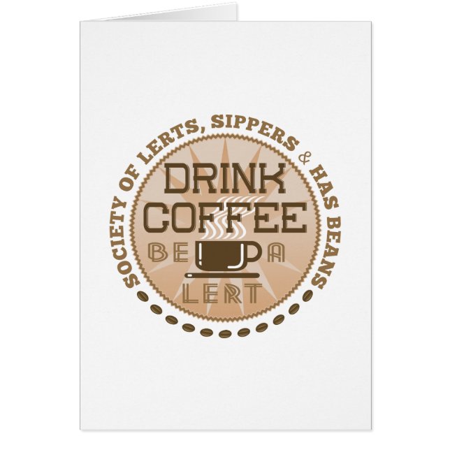 Café para beber - Sea una carta vertical perdida (Frente)
