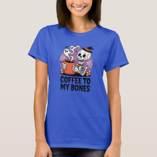 Café para la camiseta de esqueleto de mis huesos