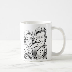 Café Pares de la taza de la caricatura de NYJTL