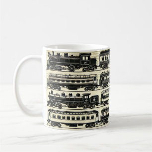 Café Patrón de tren de vapor vintage Taza de ferrocar