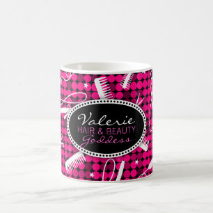 Café Pelo de las rosas fuertes y taza de encargo