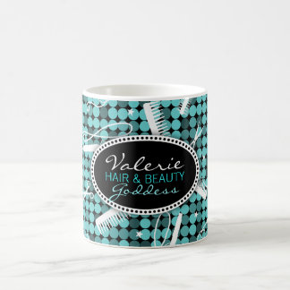 Café Pelo y taza de encargo atractivos verde azulados