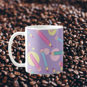 Café Pencil Party   Taza Clásica de Lavanda