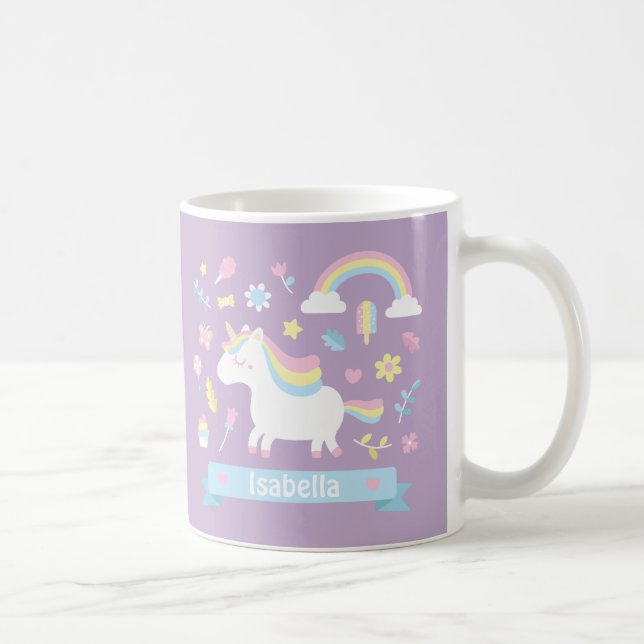 Café Pequeña taza linda de los chicas del arco iris del (Derecha)
