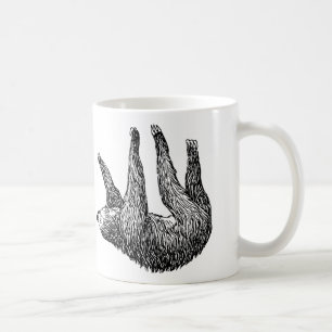 Café Pereza de la taza de la pereza que cuelga hacia