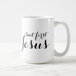 Café Pero primera taza blanca clásica de Jesús