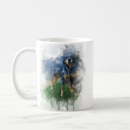 Café Perro catahoula de leopardo azul en taza de color 